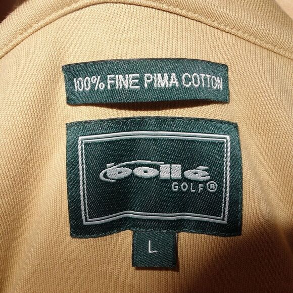 BOLLE GOLF Vest 100% Fine Pima Cotton V-Neck Brown Tan Men's Medium - Picture 3 of 7